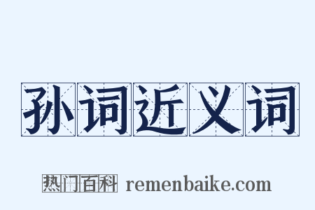 孙词近义词是什么意思的图片